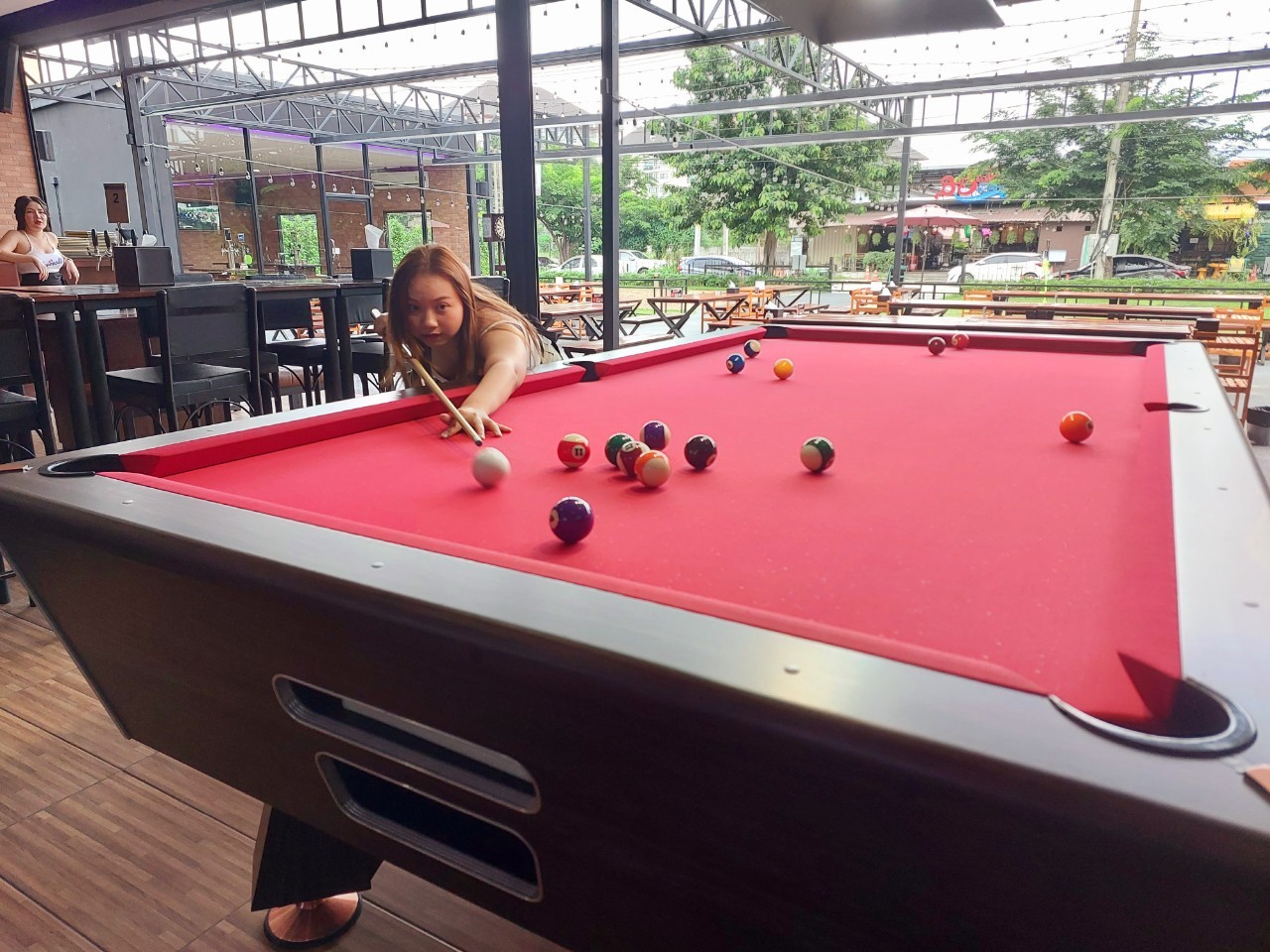 The pool tables