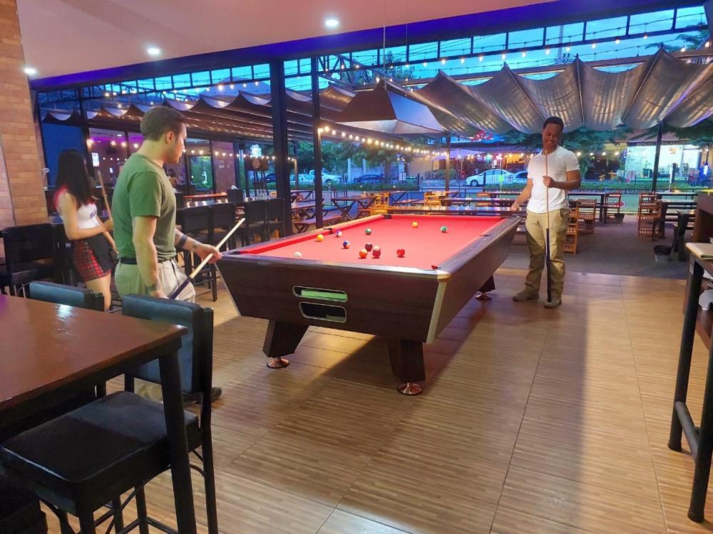 Pool tables are available in some bars