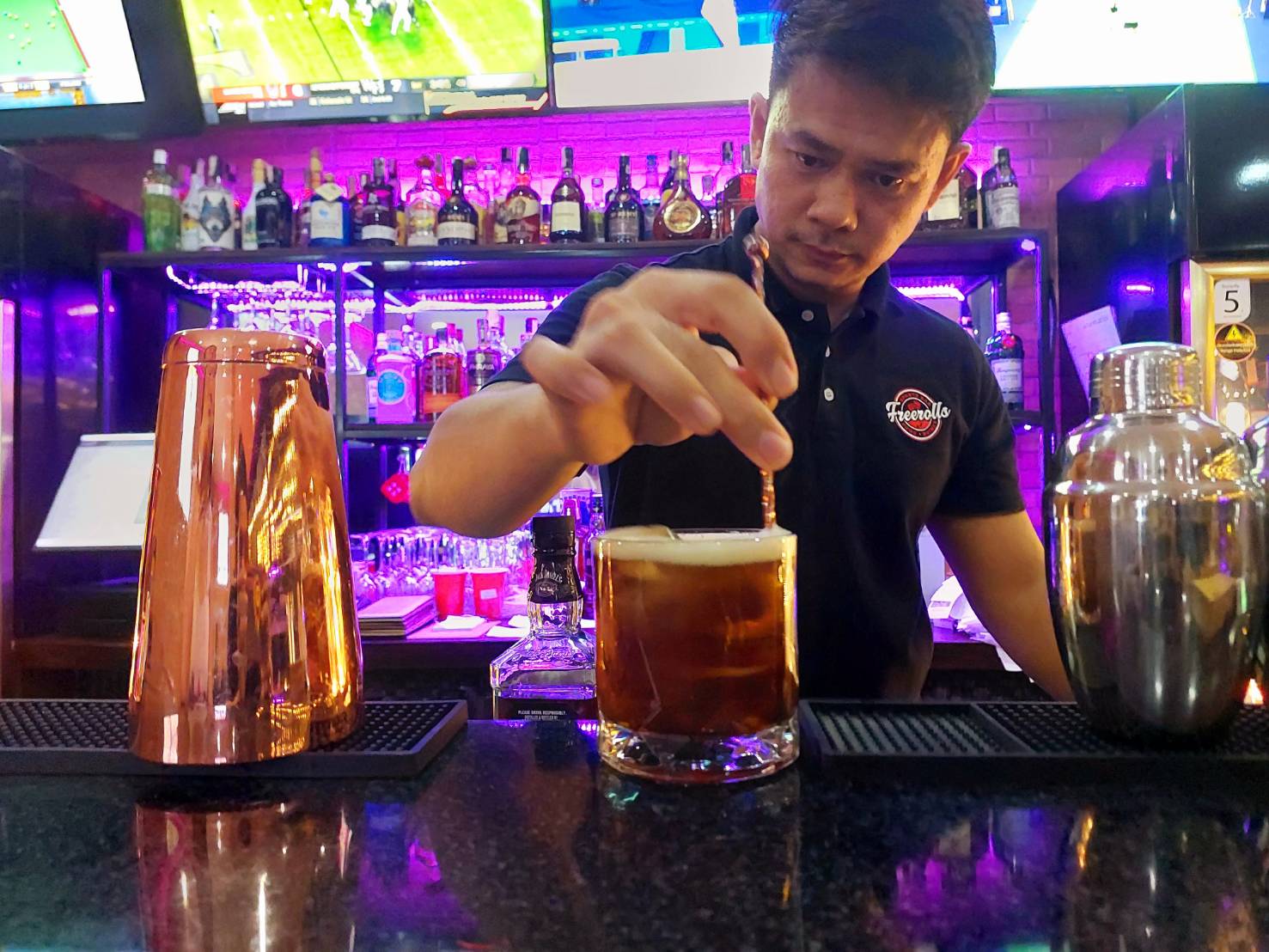 Whiskey cola chiang mai style cocktail
