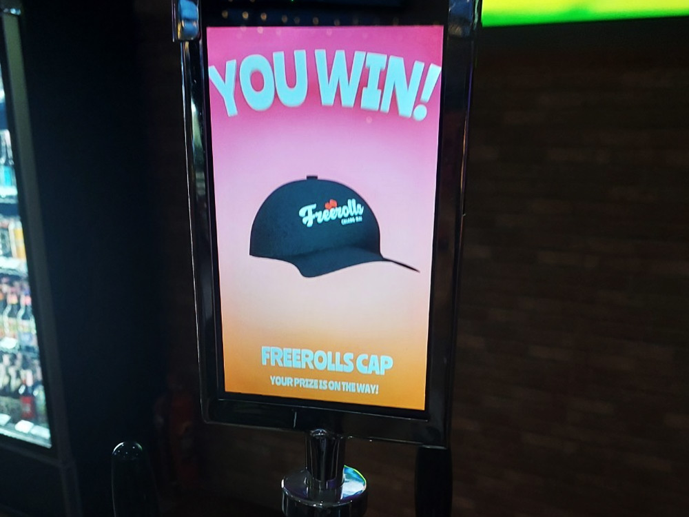 You can win while on our fun self pour taps